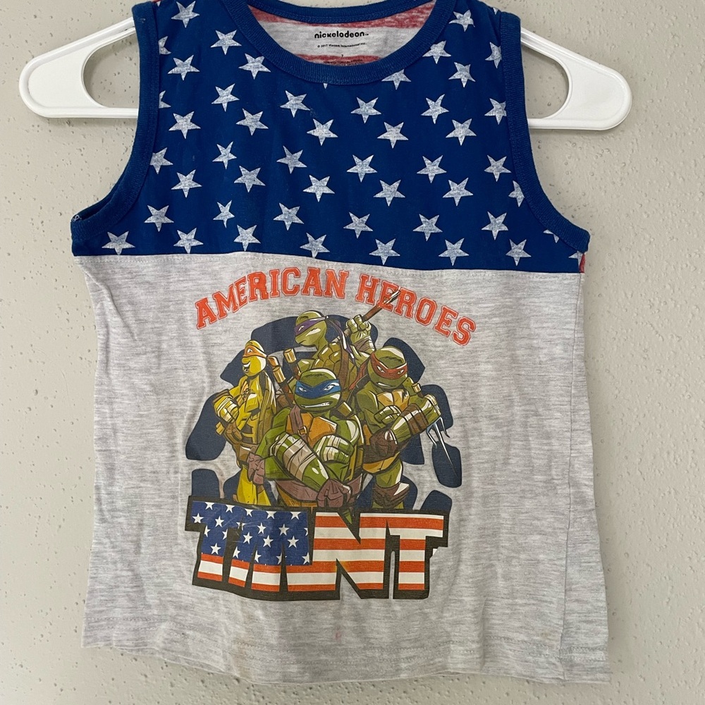 Nickelodeon American Heroes Tank Top - Blue and Gray Size 7 Child| summer Beach